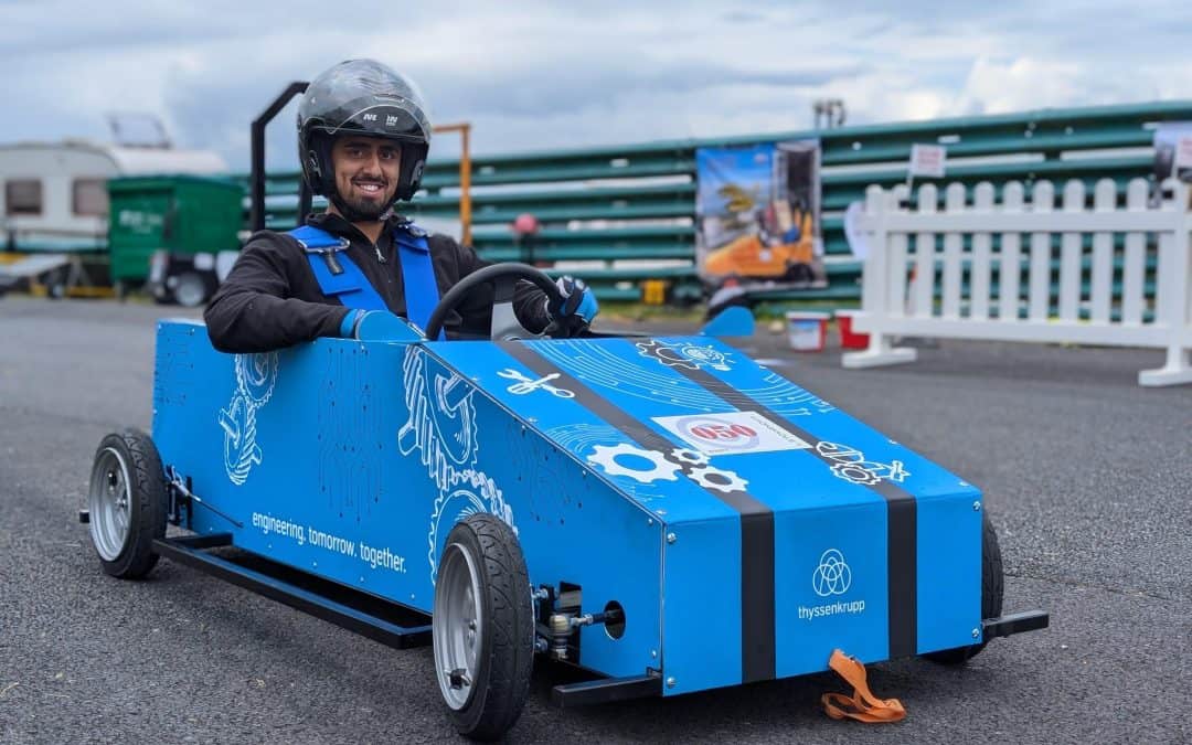 thyssenkrupp Materials UK takes first place win with apprentices’ soapbox kart at Wolverhampton Krazy Races!