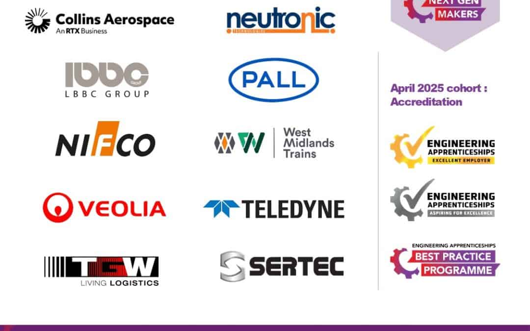 April’s successful companies to achieve Engineering Apprenticeships: Employer Accreditation announced